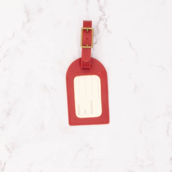 Leather Luggage Tag with ID Window - Image 14