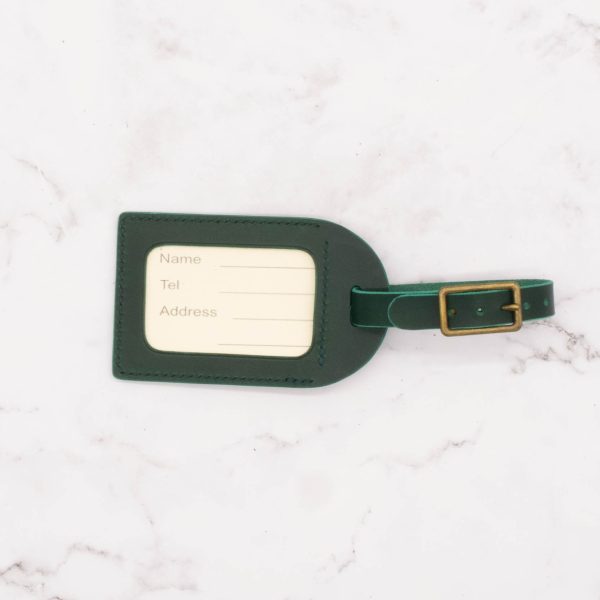 Leather Luggage Tag with ID Window - Image 8