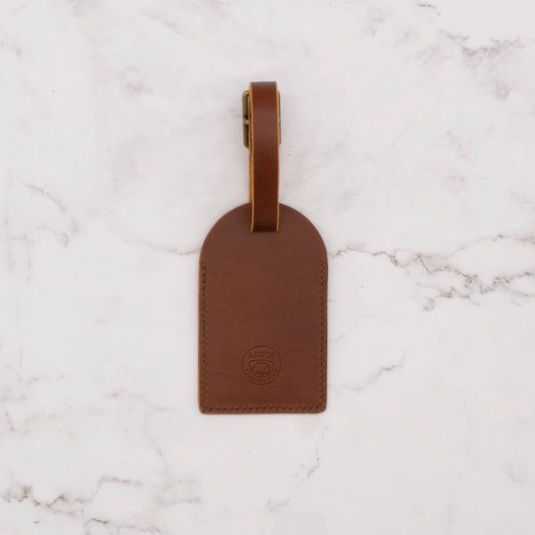 Leather Luggage Tag with ID Window - Image 6