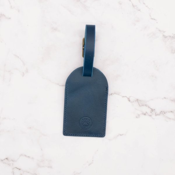 Leather Luggage Tag with ID Window - Image 2