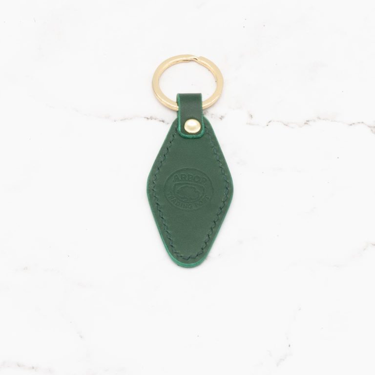 Leather Key Chain - Diamond Shape Key Fob