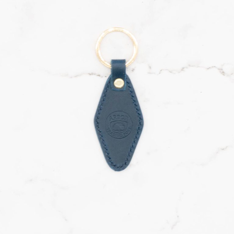 Leather Key Chain - Diamond Shape Key Fob - Image 10