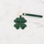 Leather Four-Leaf Clover Bag Charm