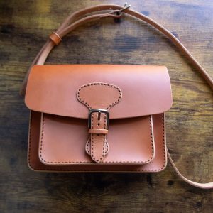 Medium Leather Crossbody Messenger Bag - Image 3