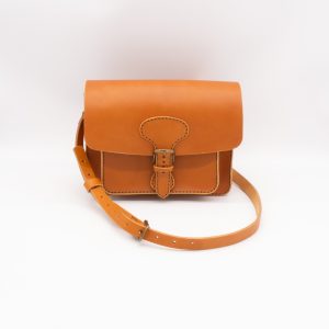 Medium Leather Crossbody Messenger Bag - Image 4