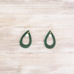 Leather and Freshwater Pearl Earrings with 14K Gold-filled Hooks