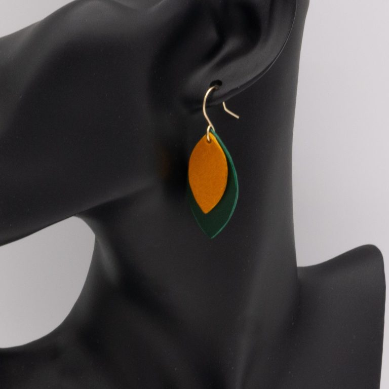 Leather Leaf Earrings - Image 10