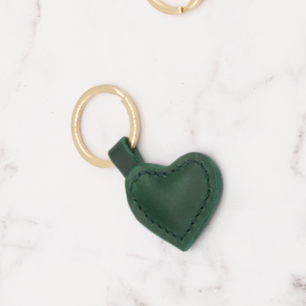Heart Shaped Leather Key Ring - Image 4
