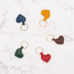 Heart Shaped Leather Key Ring