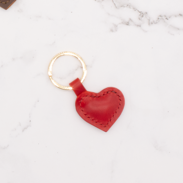 Heart Shaped Leather Key Ring - Image 10