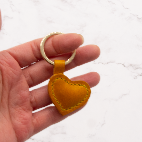 Heart Shaped Leather Key Ring - Image 15
