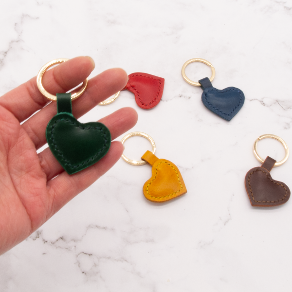 Heart Shaped Leather Key Ring - Image 16