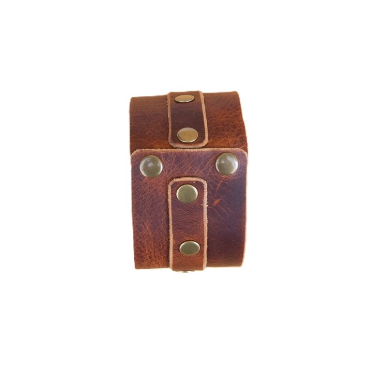 Retro-Style Leather Cuff - Image 2