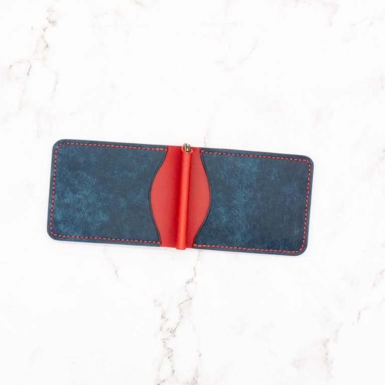 Colorblock Slim Money Clip Bifold Wallet - Image 12