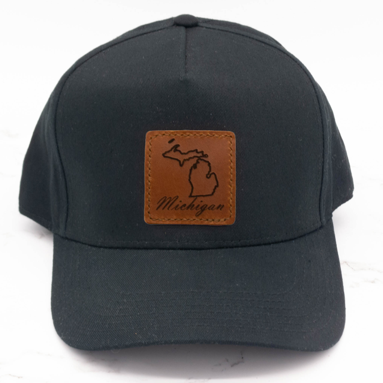 Leather Patch Ball Cap - Michigan - Image 7