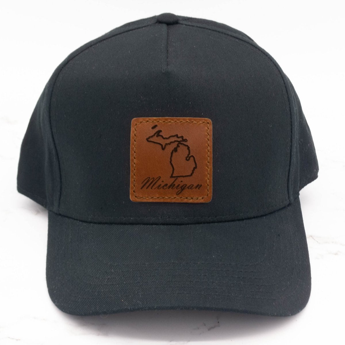 Leather Patch Ball Cap - Michigan 7 Leather Patch Ball Cap - Michigan - Image 7