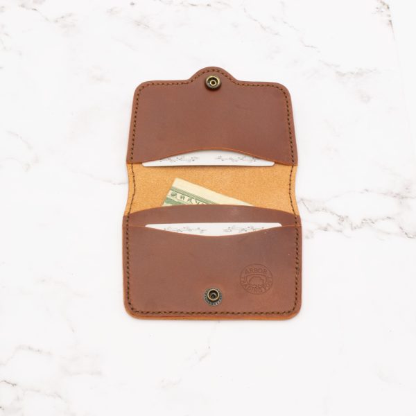 Snap Minimalist Bifold Leather Wallet