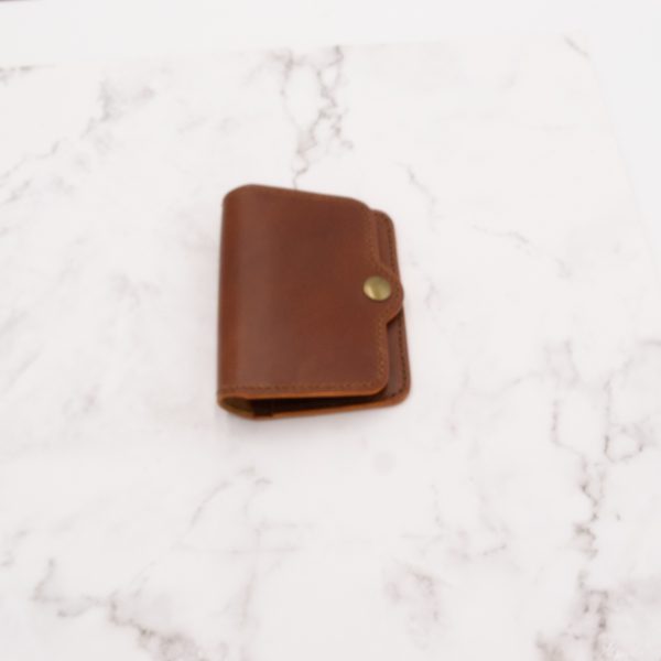 Snap Minimalist Bifold Leather Wallet