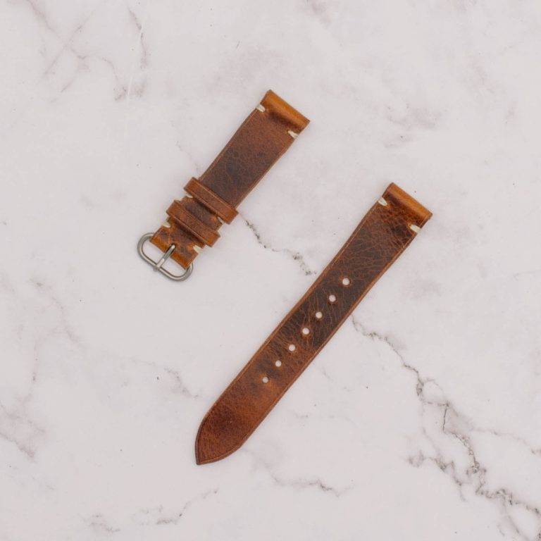 Leather Watch Strap - Retro Style - Image 6