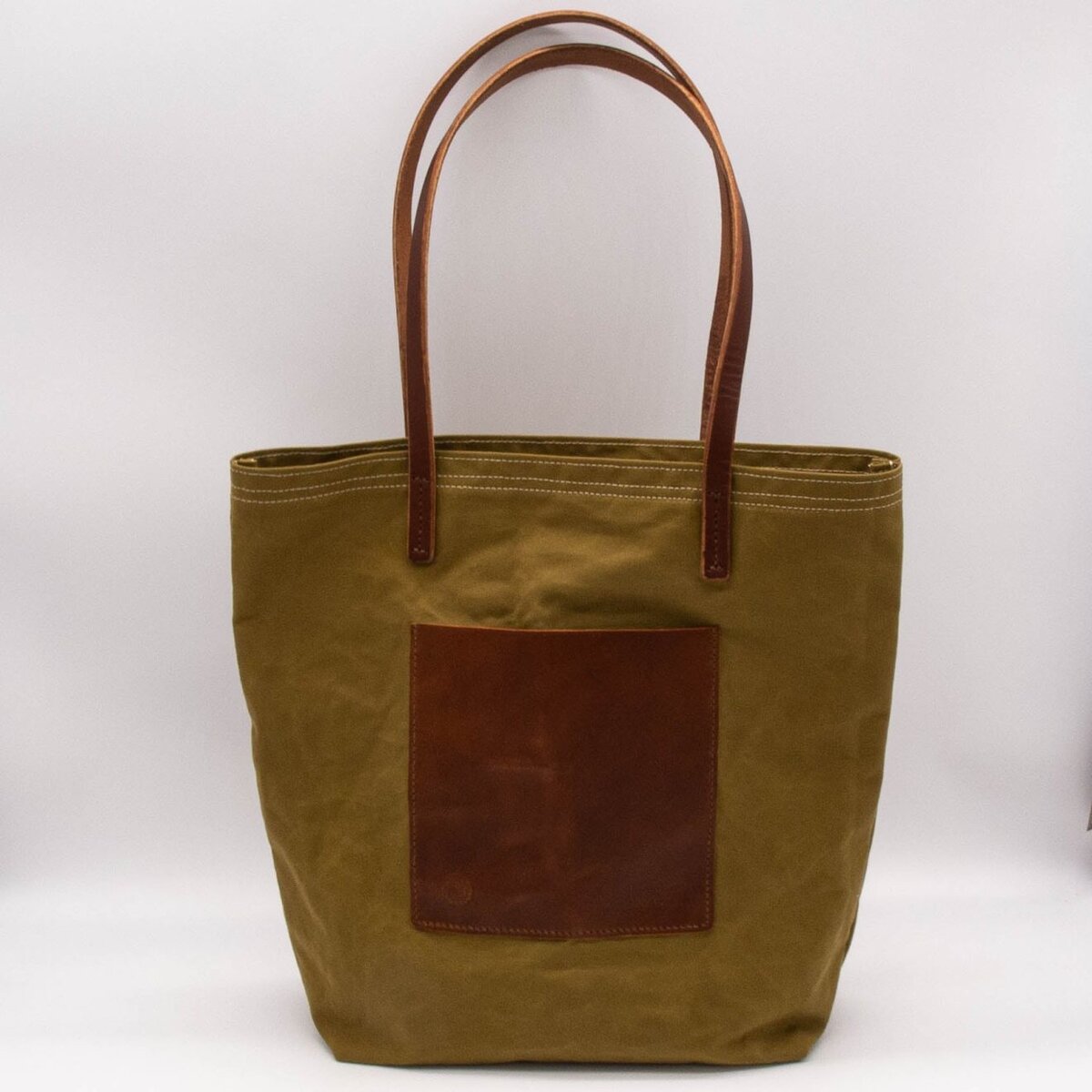 Waxed Canvas Large Book Tote Bag