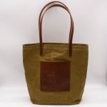Waxed Canvas Large Book Tote Bag