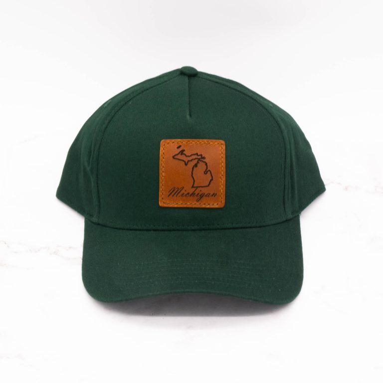 Leather Patch Ball Cap - Michigan