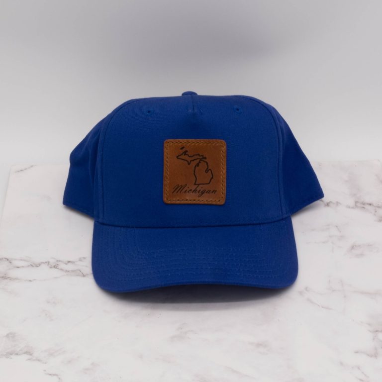 Leather Patch Ball Cap - Michigan - Image 5