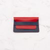 Colorblock Slim Flap Card Holder - Red & Blue - Image 6