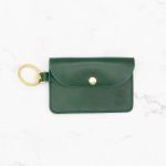 Leather Keyring Snap Minimalist Wallet