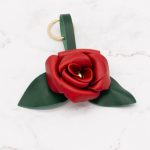 Rose Bag Charm with Key Ring