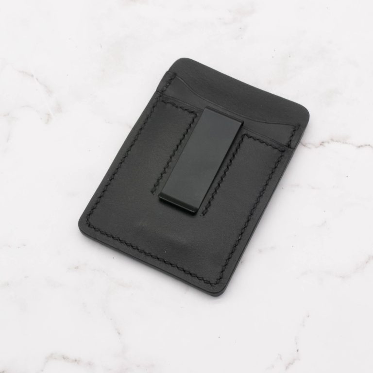 Leather Money Clip Card Holder Wallet with 4 Card Pockets - Image 6