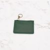 Short Leather Wallet with Top Zipper and Key Ring - Image 3