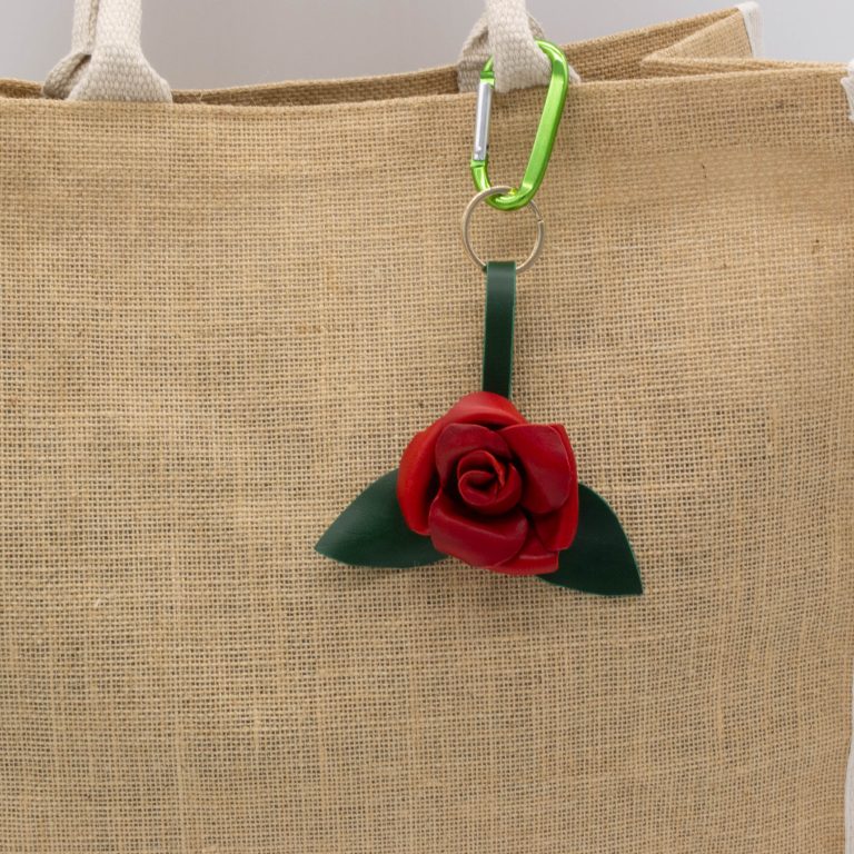 Rose Bag Charm with Key Ring - Image 5