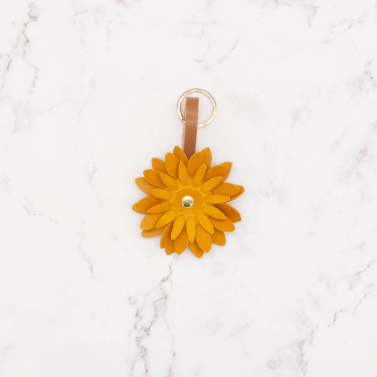 Sunflower Bag Charm with Key Ring - Image 4