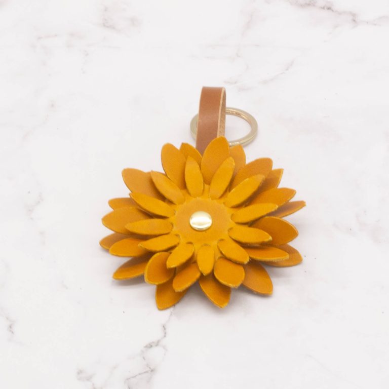 Sunflower Bag Charm with Key Ring - Image 2