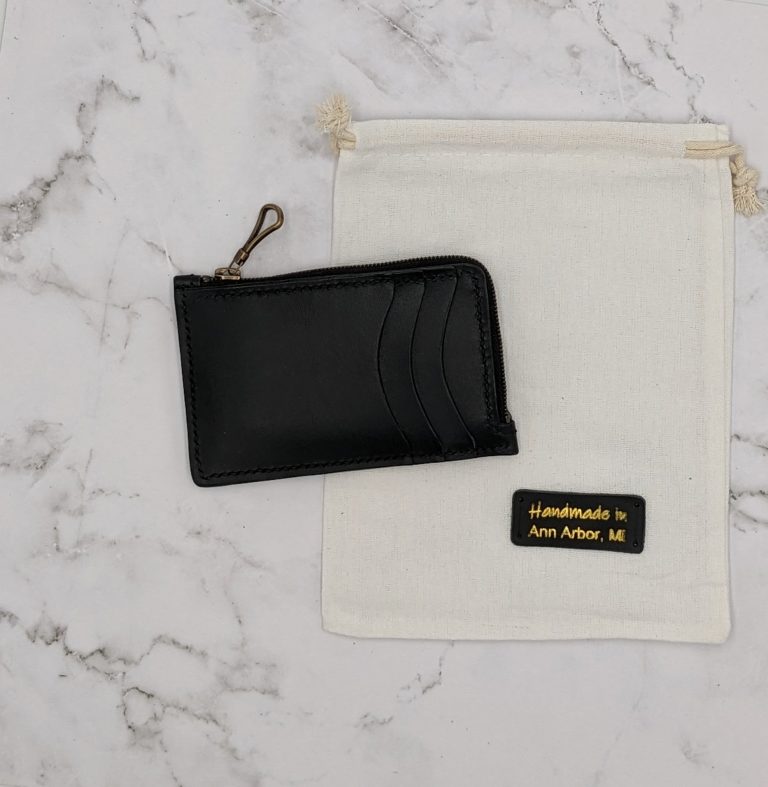 Leather Corner Zipper Wallet - Image 6