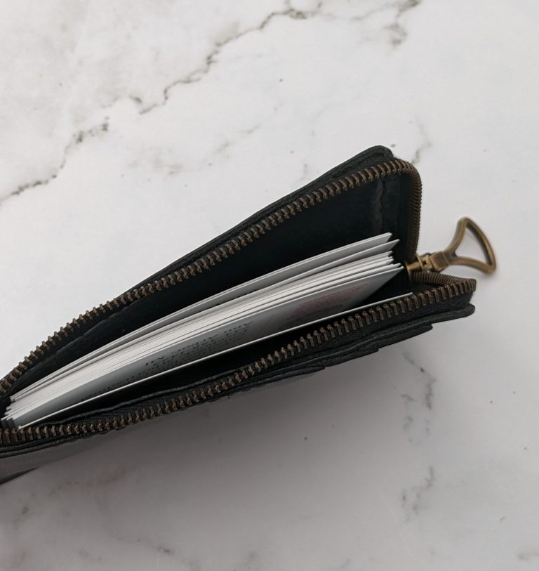 Leather Corner Zipper Wallet - Image 4