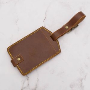 Arbor Trading Post Luggage Tag Handcrafted Leather Luggage Tag (Choose from 6 colors)