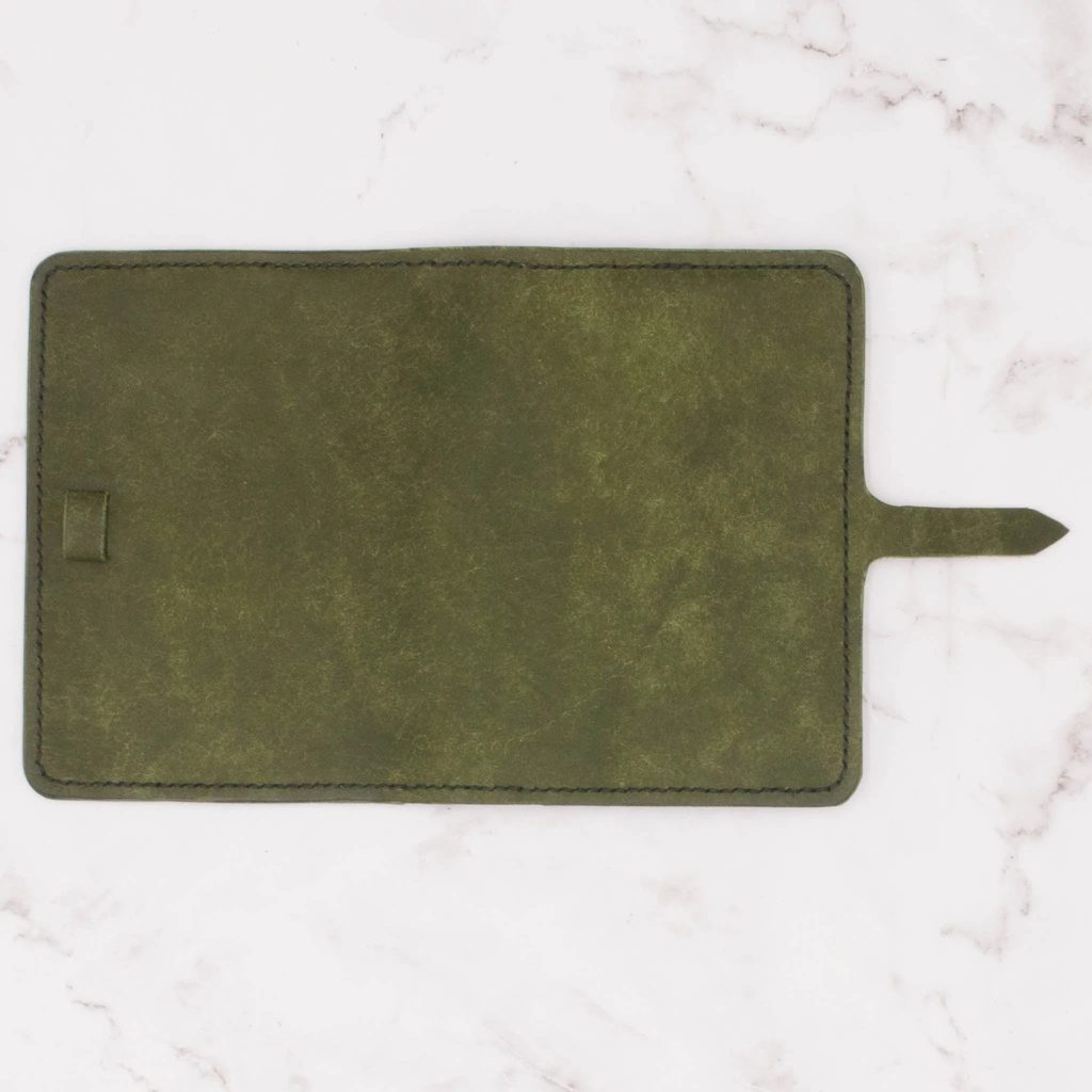Arbor Trading Post Passport Cover Handcrafted Leather Passport Cover  - Olive Green