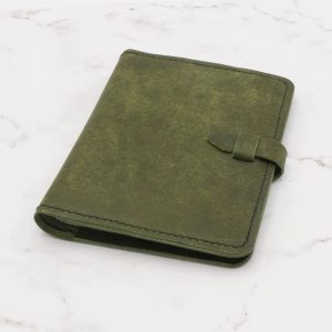 Arbor Trading Post Passport Cover Handcrafted Leather Passport Cover  - Olive Green