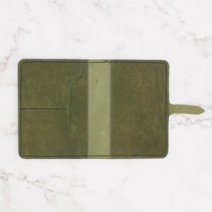Arbor Trading Post Passport Cover Handcrafted Leather Passport Cover  - Olive Green