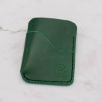 Handcrafted Leather Minimalist Card Case Wallet - Three Pocket