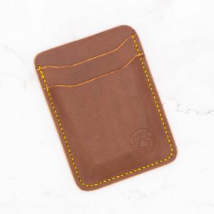 Cheekoo's Handcrafted Leather Card Holder Wallet, 5 Pocket Slim Design