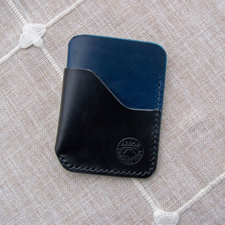 Cheekoo's Handcrafted Leather Minimalist Wallet, 3 Pocket - Two Tone