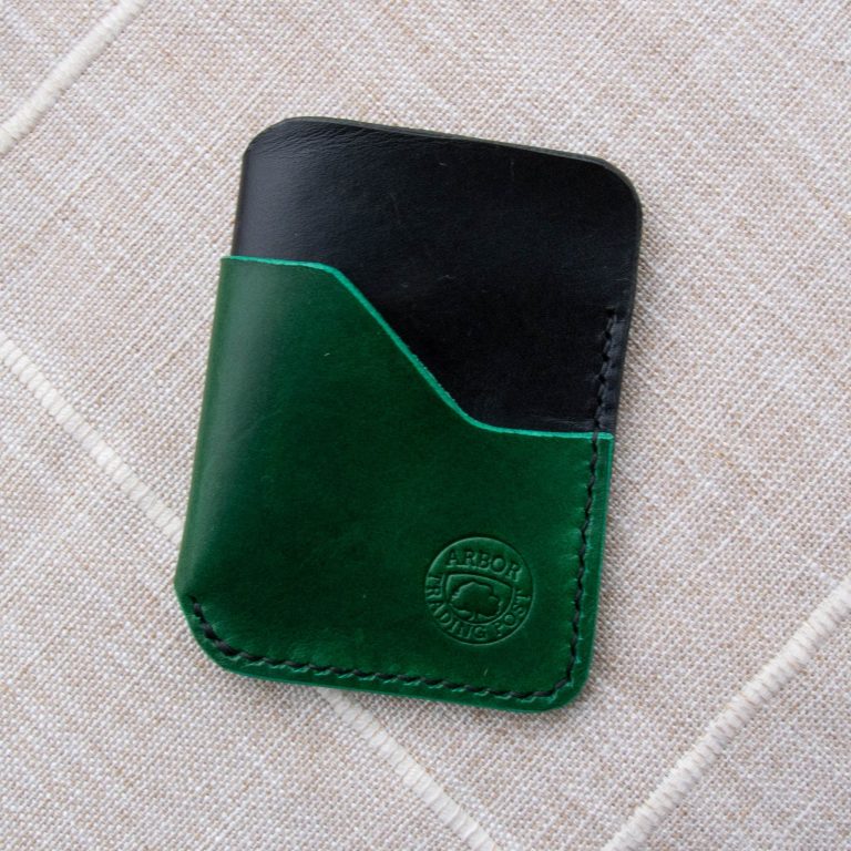 Cheekoo's Handcrafted Leather Minimalist Wallet, 3 Pocket - Two Tone