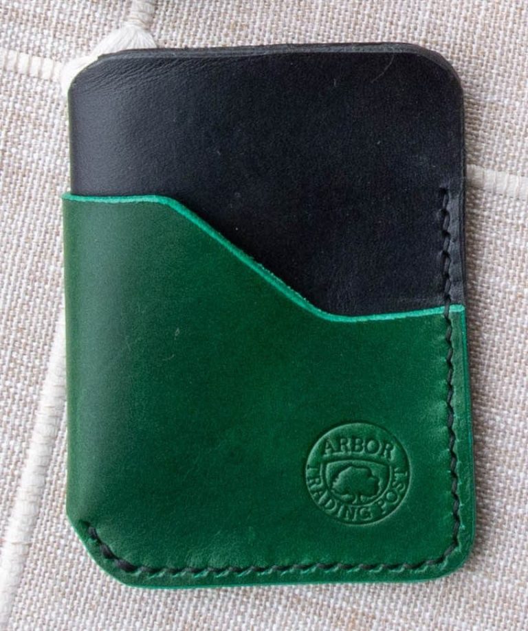 Cheekoo's Handcrafted Leather Minimalist Wallet, 3 Pocket - Two Tone