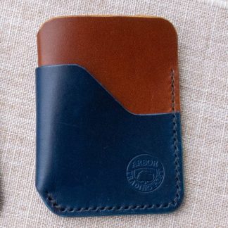 Cheekoo's Handcrafted Leather Minimalist Wallet, 3 Pocket - Two Tone