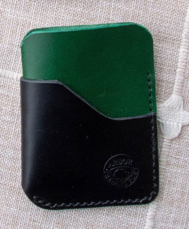 Cheekoo's Handcrafted Leather Minimalist Wallet, 3 Pocket - Two Tone