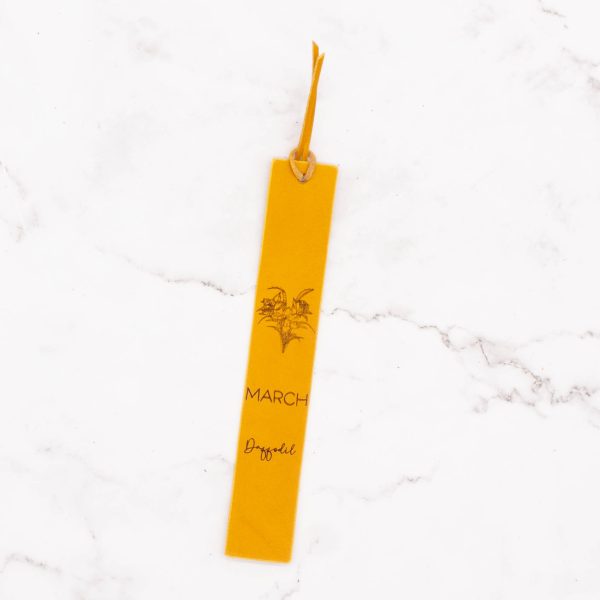 Leather Bookmark - Birth Month Flower - Image 4
