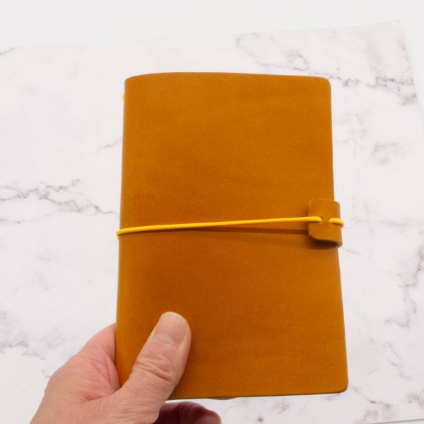 Pocket-Size Leather Traveler Notebook Cover – Fits 3.5" x 5.5" Midori-Style Inserts - Image 3